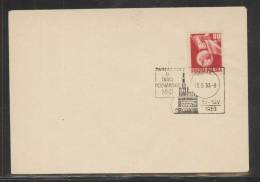 POLAND 1953 SCARCE VISIT THE 2ND INTERNATIONAL TRADE FAIR POZNAN COMM CANCEL ON COVER - Covers & Documents