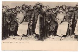 Cpa Stéréoscopique Guerre 1914 - Les Bons Amis (poignée De Mains Entre Soldats Ennemis ? - A Identifier) - Weltkrieg 1914-18