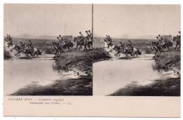 Cpa Stéréoscopique Guerre 1914 - Cavalerie Anglaise Traversant Une Rivière - Guerra 1914-18
