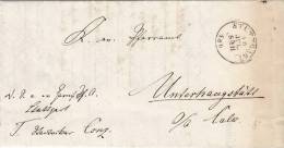 Dienstsache Von Stuttgart Nach Unterhaugstett, Stempel(K1): Stuttgart 10.7.1865, (DKr): Calw, Fahrendes Postamt ZUG 2 - Otros & Sin Clasificación