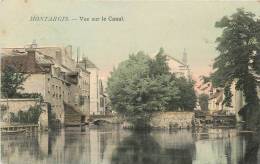 MONTARGIS  VUE SUR LE CANAL CARTE COLORISEE - Montargis