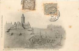 ANCIEN CHATEAU ET VILLE DE CHATILLON EN 1648 - Chatillon Coligny