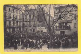 CPA - RIVESALTES - Patrie Du Général Joffre - Place De La Mairie , Jour Du Conseil En Révision - Café De L´avenir - Rivesaltes