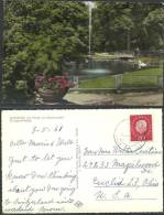 POST CARD GERMANY AIR MAIL TO USA - Offenburg Die Pforte Zum Schqarzwald Schwanenteich Im Stadtgarten POST KARTEN - Offenburg