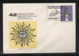 POLAND 1973 42ND INTERNATIONAL TRADE FAIR POZNAN SET OF 4 COMMEMORATIVE COVERS YELLOW - Covers & Documents