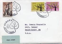 Luxembourg 1962 Europa Cover Mailed To USA - Brieven En Documenten