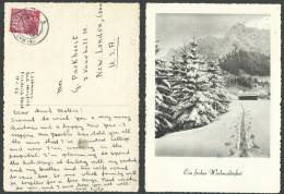 POST CARD GERMANY Bad Hersfeld - EIN FROHES WEIHNACHTSFEST - AIR MAIL TO USA - POST KARTEN - Bad Hersfeld