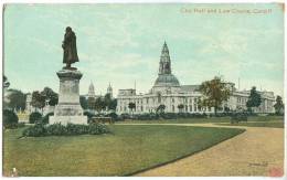 UK, City Hall And Law Courts, Cardiff, Early 1900s Unused Postcard [13105] - Glamorgan