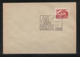 POLAND 1954 2ND PZPR POLISH WORKERS PARTY CONGRESS COMM CANCEL ON COVER COMMUNISM FLAGS 54 002 A - Cartas & Documentos