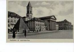 Karlsruhe I. Baden Adolf-Hitler-Platz Personen Sw Kleinformat 29.5.1943 - Karlsruhe