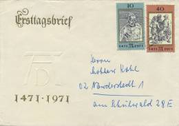 Germany DDR 1971 Cover With 10 Pf. + 40 Pf. Engravings By Albrecht Dürer - Gravuren