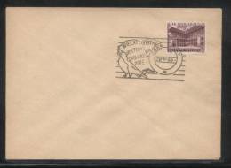 POLAND 1954 VERY RARE OPOLE CULTURAL FESTIVAL COMM CANCEL ON COVER DOVE PIGEON  SLANIA STAMP USED BIRDS - Lettres & Documents