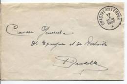 Lettre En Franchise ? Non Taxée C.Chastres-Villeroux Du 17/10/1927 V.Bruxelles AP247 - Portofreiheit