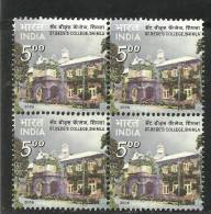 INDIA, 2006, St Bede´s College, Shimla, Womens Education, Architecture Monument,(1st Issue), Block Of 4,  MNH, (**) - Ungebraucht