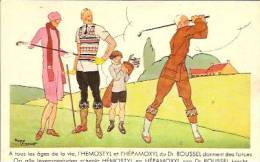 GOLF-illustrateur René Vincent-publicité Hémostyl Et Hépamoxyl Du Docteur Roussel-sport - Golf