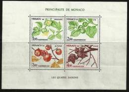 MONACO Bloc Les 4 Saisons (Yvert 1322/25)** MNH - Blokken