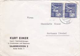 Lettre, 1957 Allemagne, SAARLAND, Mi 401 MeF /2484 - Briefe U. Dokumente