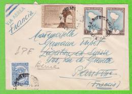 Sur Enveloppe PAR AVION - ARGENTINE - 4 Timbres Dont 1 Paire - Brieven En Documenten