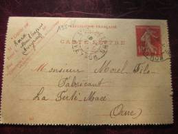 Entier Postal Entier Postaux Carte-Lettre 135-CP— Montbazens(Aveyron) Pour La Ferté-Macé Dans L'Orne  20 Août 1916 - Cartes-lettres