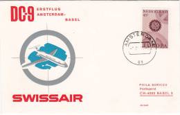 AMSTERDAM  /  BASEL  - Cover _ Lettera - SWISSAIR - Airmail