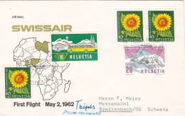 ZURICH / GENF / TRIPOLIS / LAGOS / ACCRA - Cover _ Lettera - SWISSAIR    ( Posta Restante - Tripoli) - First Flight Covers