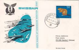 MUNCHEN /  GENF  -  Cover _ Lettera   _  SWISSAIR - Covers & Documents