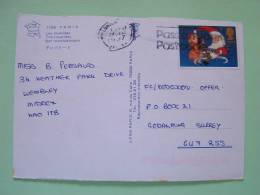 Great Britain 1997 Postcard "Paris - Invalides Church" To England UK - Christmas Moon Children - Briefe U. Dokumente
