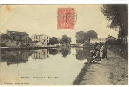 Carte Postale Ancienne Bondy - Les Pêcheurs à La Gare D'Eau - Batellerie - Bondy