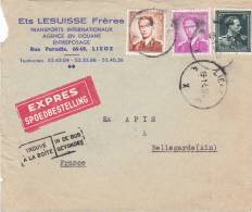 Lettre, 1959 Belgique, Expres LIEGE  /2493 - Lettres & Documents