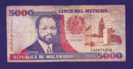 MOZAMBIQUE 1991, Banknote, USED VG.5.000 Meticais - Mozambique