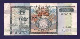 BURUNDI 2000, Banknote, USED VF. 1.000 Francs - Burundi