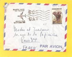 Lettre REPUBLIQUE COTE D' IVOIRE Premiere Liaison JETLINER ABIJAN PARIS - Lettres & Documents