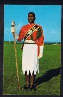 RB 910 - 1980 Fiji Postcard - Sgt. Epell Rayawa - Drum Major Of Fiji Military Band - 20c Rate To UK - Red Cross Slogan - Fiji