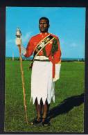 RB 910 - 1980 Fiji Postcard - Sgt. Epell Rayawa - Drum Major Of Fiji Military Band - 20c Rate To UK - Red Cross Slogan - Fidschi