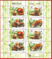 Bhutan, Sheetlet, WWF - Red Panda, 2009 - Bhoutan