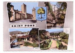 Département 34: SAINT PONS - La Cathédrale - Les Sources Du Jaur - Le Jardin Public - Saint-Pons-de-Thomières