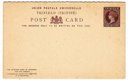 TRINIDAD & TOBAGO - Postal Card, Year 1883, Not Traveled - Trinidad & Tobago (1962-...)