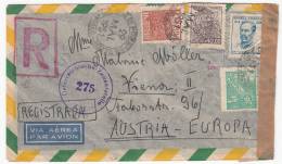 BRAZIL - Envelope, Cover, Year 1951, Austrian Censure, österreichischen Zensur, Registered, - Storia Postale