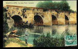 78 LIMAY / Le Vieux Pont Et Laveuse / BELLE CARTE COULEUR TOILEE - Limay