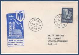 STOCKHOLM > MUNICH 24/5/1957 - Storia Postale