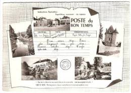 CPSM 89 L'ISLE SUR SEREIN Multivues Moulin Chateau Place Style Télégramme 1966 - L'Isle Sur Serein