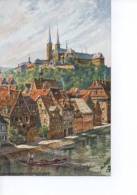 Bamberg Mit Michaelsberg Gemalt Von F. Trost Jr. Engl. Tuck's Postkarte Um 1930 - Bamberg