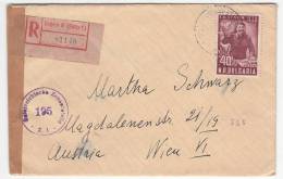 BULGARIA - Sofia, Envelope, Cover, Year 1949, Registered, Austrian Censure, österreichischen Zensur - Storia Postale