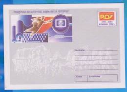 Computer Technology, Keyboard Romania Postal Stationery Cover 2001 - Informática