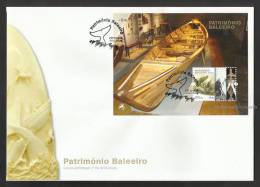 Portugal Açores Patrimoine Chasse à La Baleine Baleines FDC Bloc Azores Whaling Heritage Whale Whales S/s FDC - Wale