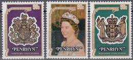 Penrhyn 1974 Michel 115 - 117 Neuf ** Cote (2005) 2.70 Euro 25 Ans De Couronnement De Reine Elisabeth II - Penrhyn