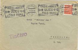 0307.Carta BRATISLAVA (Checoslovaquia) 1936. Rodillo Publicitario - Cartas & Documentos