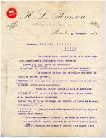 1915 - H.L.Hansen - Paris (75) - Affrêtements - Verkehr & Transport