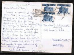 POLAND    Scott # 807 (3) On POSTCARD To Montreal Canada - Lettres & Documents