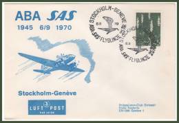 STOCKHOLM > GENEVE 6/9/1970 - Storia Postale